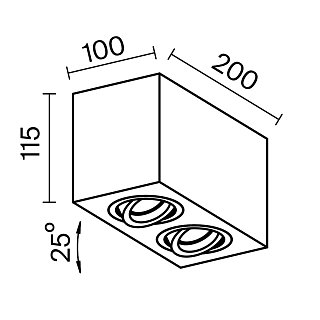 Потолочный светильник Atom GU10 2x10Вт
