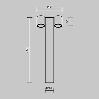 Ландшафтный светильник Wall Street GU10х2 50Вт IP 54