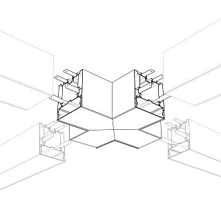 Угол S2-LINE-7977-X90 крестовой (Arlight, Металл)