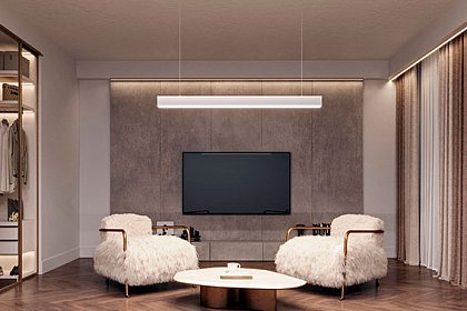 Гостиная с гардеробной