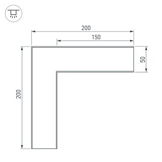 Угол SL-LINE-5035 (Arlight, Металл)