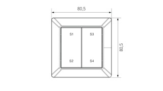 Настенная радио панель EASYBUS , ES-B-W-K2/Z1-NB