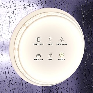 Светодиодная лента 24В 2835 20Вт/м 4000K 5м IP65