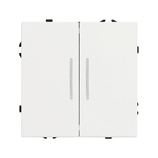 Механизм выключателя двухклавишный непроходной LED SWT-NOBE-MK02-SFPL-L-WH (230V, 10A) (Arlight, -)