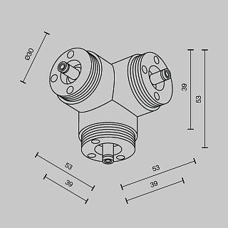 T-образный вертикальный коннектор для системы Shelf без ввода питания