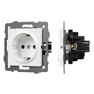 Механизм электрической розетки SCT-MEU1-PL-WH-V (250V, 16A) (Arlight, -)