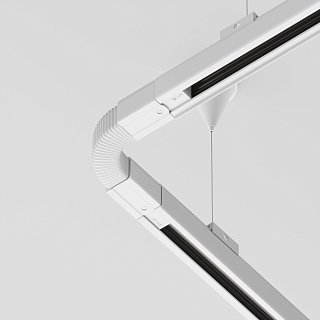 Коннектор гибкий Trinity белый