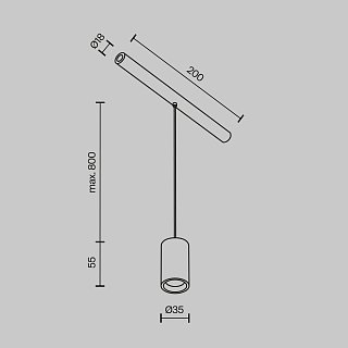 Светильник Focus Led для системы освещения Axity 3000/6000К 3Вт 36°