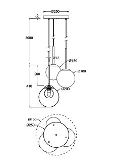 Подвесной светильник Basic form G9х3