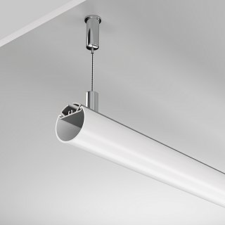 Алюминиевый профиль подвесной D30 (Серебро, 2 м), ALM-D30-S-2M