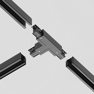 Коннектор Т-образный левый Trinity черный