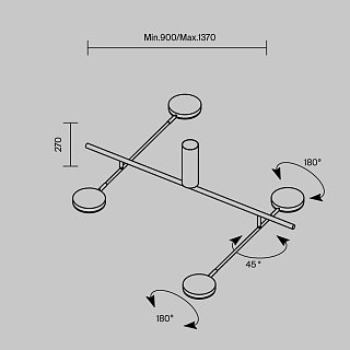 Потолочный светильник Fad 3000К 26Вт