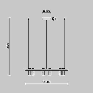 Подвесной светильник Satellite 3000-4000К 40Вт