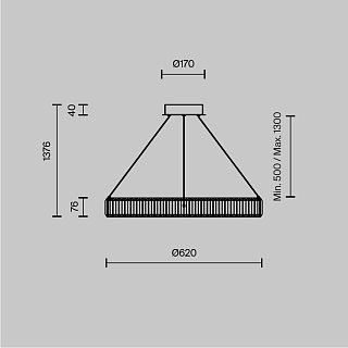 Подвесной светильник Krone 3000К 90Вт