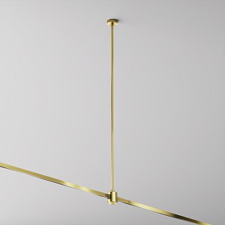 Крепление потолочное Long 760мм с прямым коннектором питания Flarity латунь