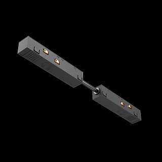 Коннектор питания прямой гибкий 5см Exility черный