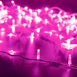 Светодиодная гирлянда ARD-STRING-CLASSIC-10000-WHITE-100LED-FLASH PINK (230V, 7W) (Ardecoled, IP65)