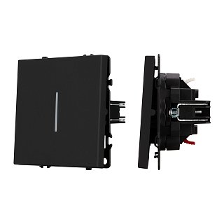 Механизм выключателя одноклавишный непроходной LED SWT-NOBE-MK01-SFPL-L-BK (230V, 10A) (Arlight, -)