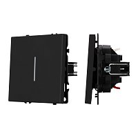 Механизм выключателя одноклавишный непроходной LED SWT-NOBE-MK01-SFPL-L-BK (230V, 10A) (Arlight, -)