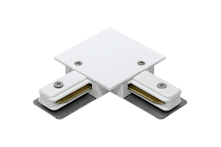 L коннектор для однофазных встраиваемых трековыx систем, Белый,KXZ-RC-WH-L