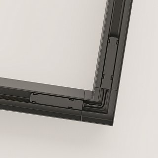 Угловой коннектор S35 накладной черный