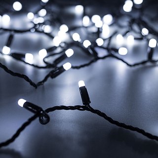 Светодиодная гирлянда ARD-STRING-CLASSIC-10000-BLACK-100LED-MILK-STD White (230V, 7W) (Ardecoled, IP65)