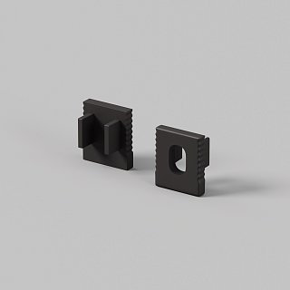 Комплект заглушек (для профиля 08×09) 10 шт., ALM-0809-B-EC 642017