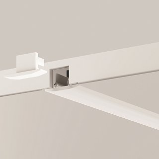 Алюминиевый профиль скрытого монтажа 16x8 (Серебро, 2 м), ALM-0808-S-2M 636021