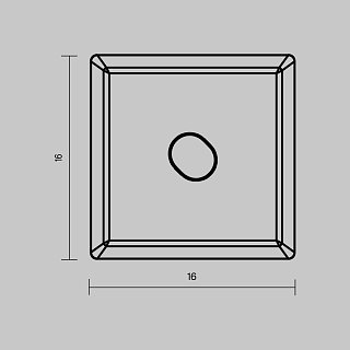 Комплект заглушек (для профиля 16×16) 2 шт., ALM-1616S-B-EC 642030