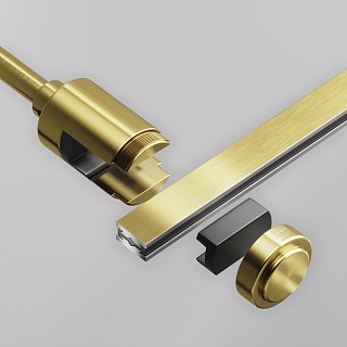 Крепление настенное Wall одинарное удлиненное Flarity латунь