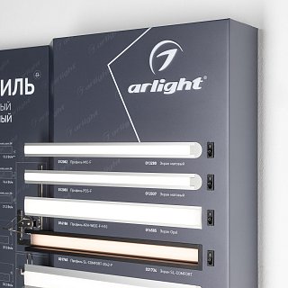 Стенд Профиль встраиваемый ARL-1100x600mm-02 (DB 3мм, пленка, лого) (Arlight, -)
