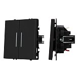 Механизм выключателя двухклавишный проходной LED SWT-NOBE-MKP2-SFPL-L-BK (230V, 10A) (Arlight, -)