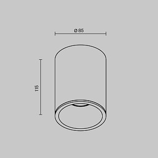 Потолочный светильник Zoom GU10 1x10Вт IP 54