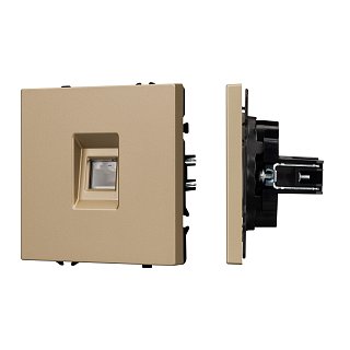 Механизм компьютерной розетки SCT-NOBE-MPC1-SFPL-GD (RJ-45, CAT6) (Arlight, -)