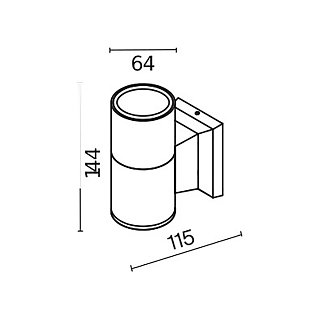 Настенный светильник (бра) Bowery GU10х1 50Вт IP 54