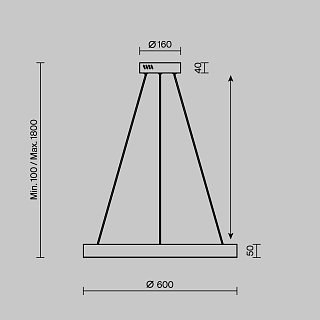 Подвесной светильник Saturno 3500K 39Вт