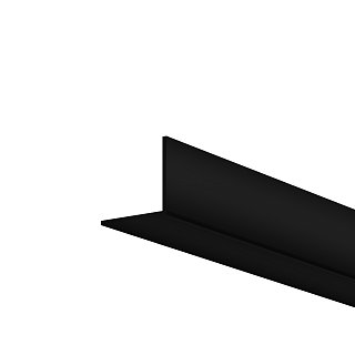 Рассеиватель для профиля 16×16 (Угол, Чёрный, 2 м), ALM-1616S-B-DF-2M 642028