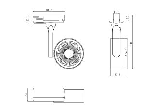 Трековый светильник Oko Unity   3000K  10Вт