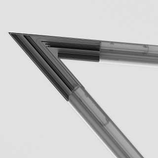 Угол-соединитель 45° Gravity встраиваемый черный