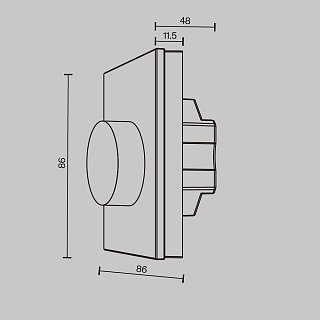 Роторная панель управления RF трехканальное 12-48VDC RGB