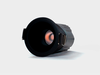Светильник встраиваемый 7Вт 55° IP65 черный 3000К поворотный RC-D52-7-BL-WW65