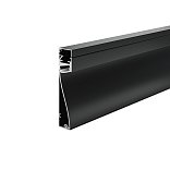 Алюминиевый профиль плинтус 80×18 (Черный, 2 м), ALM-8018-B-2M