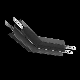 Коннектор угловой 135° Exility встраиваемый под ГКЛ 9,5мм, черный