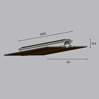 Шинопровод встраиваемый под шпаклевку 1 м Levity