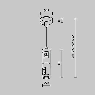 Подвес тросовый Hang двойной Flarity черный