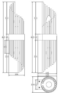 Настенный светильник (бра) Frame E14х2