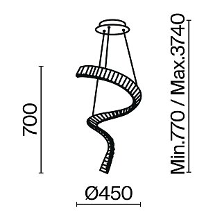 Подвесной светильник Krone 3000К 48Вт