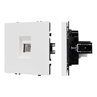 Механизм телефонной розетки SCT-NOBE-MTL1-SFPL-WH (RJ-11, 4C) (Arlight, Белый кварц)