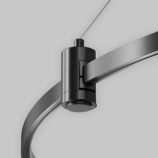 Подвесной набор с основанием под блок питания для круглого шинопровода Flarity черный