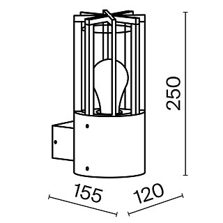 Настенный светильник (бра) Barrel E27x1 15Вт IP 54